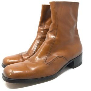 VTG Florsheim Beatle Moto Ankle Boots 11 NARROW